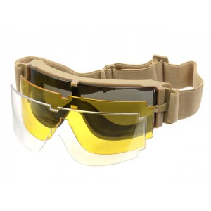 GX1000 formájú﻿﻿ szemüveg 3db lencsével "Tan" színű kerettel